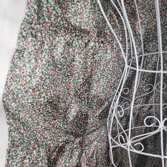 Anthropologie Tulle Tiered Short Sleeve Floral Lined Hooded Jacket Size Small - Picture 5 of 9